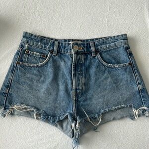 Zara High Rise Denim Shorts